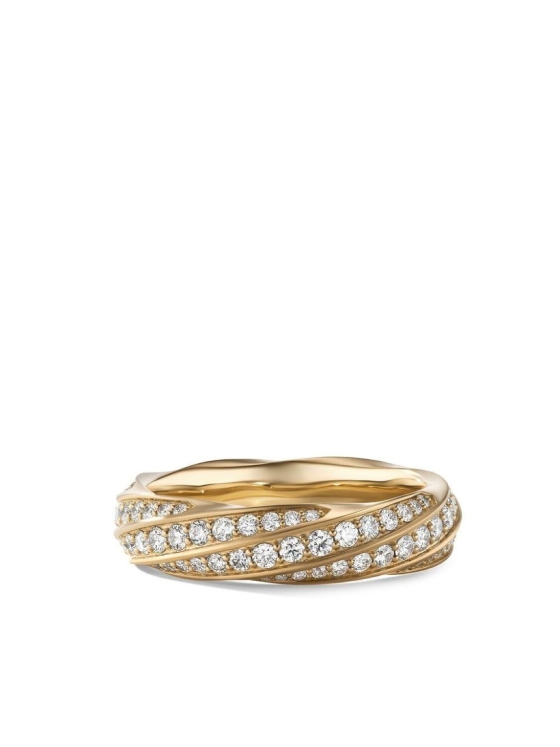 

Кольцо Cable Edge из переработанного желтого золота с бриллиантами David Yurman, золотой
