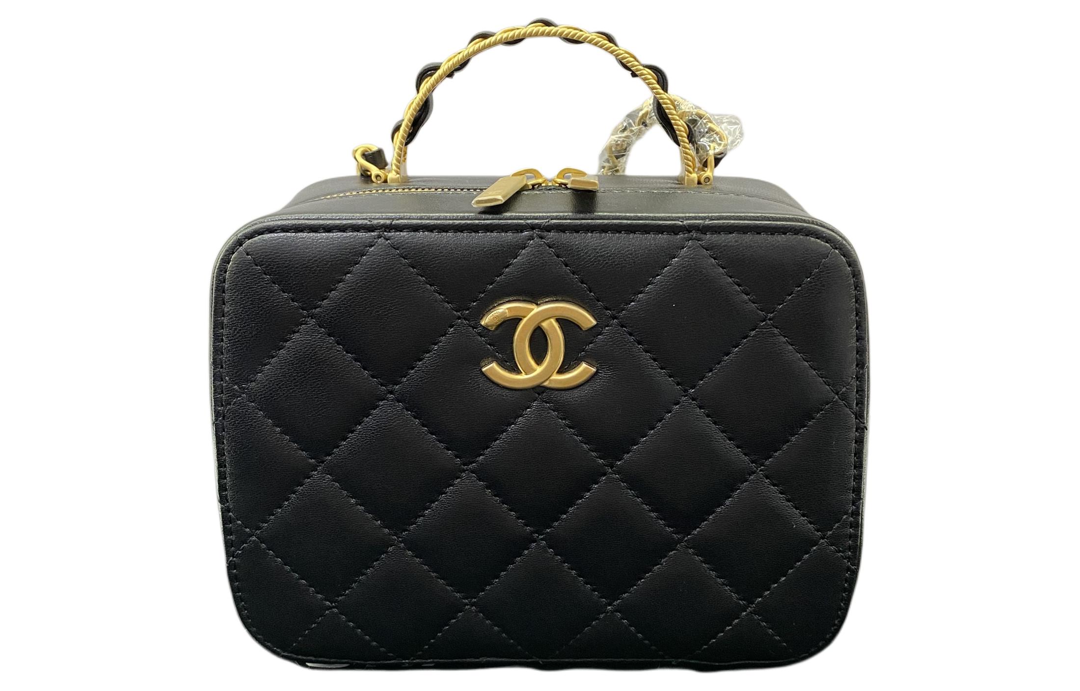 

Овчинная сумка-коробка, наплечная сумка, через плечо женская черная CHANEL