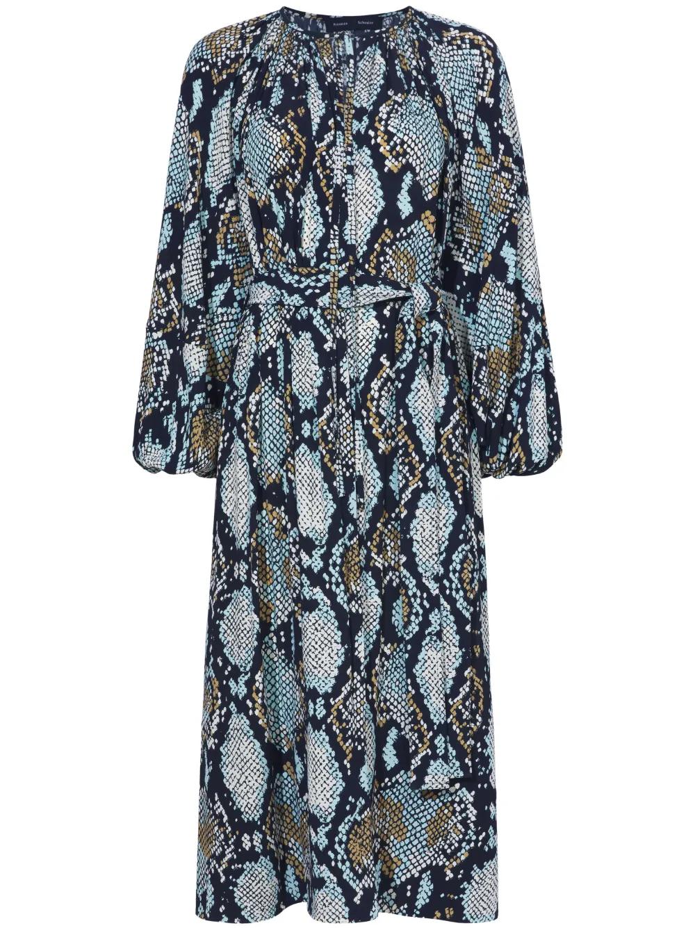 

Платье со змеиным принтом Proenza Schouler, черный