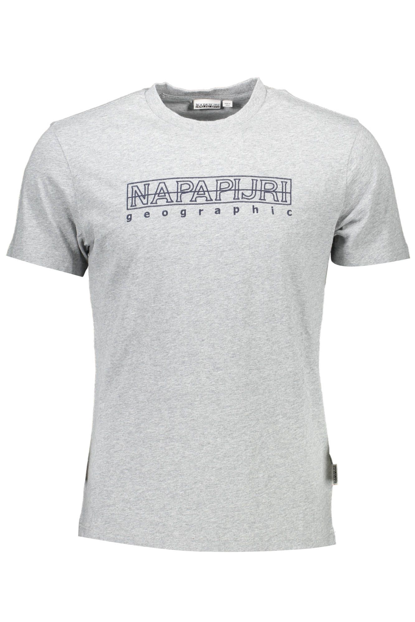 

Серая хлопковая мужская футболка Napapijri