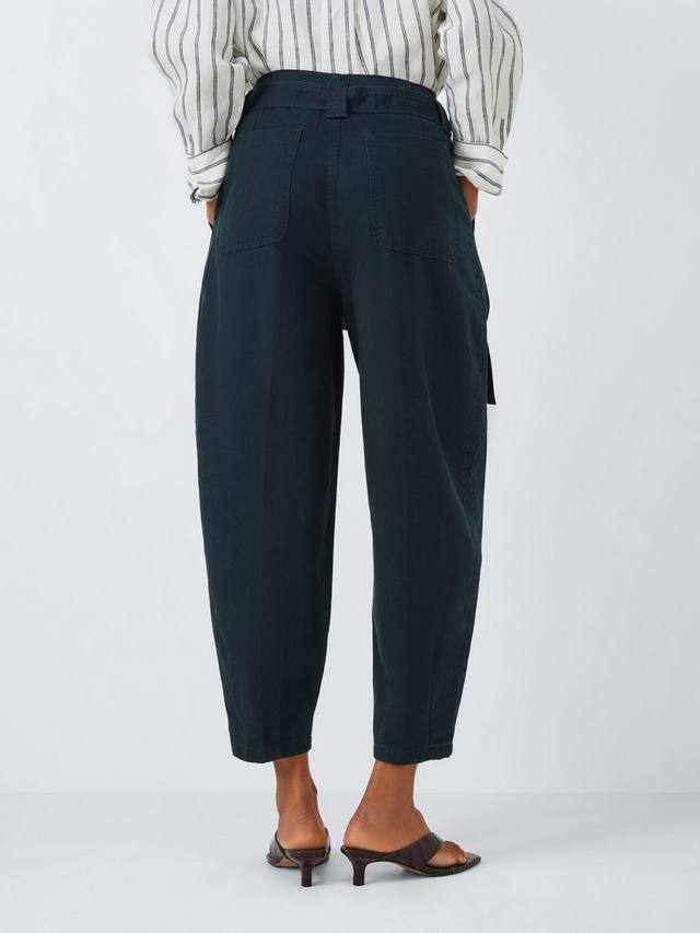 

Укороченные брюки из саржи с поясом Ralph Lauren, темно-синий