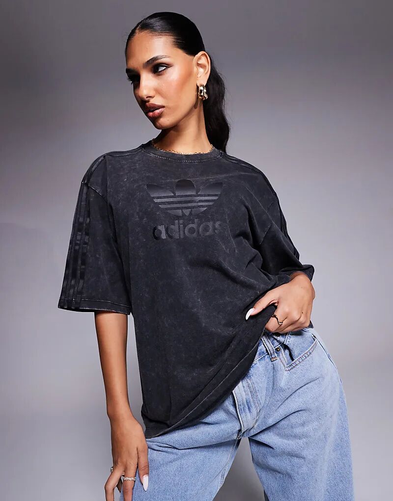 

Футболка Street oversize черного цвета adidas Originals