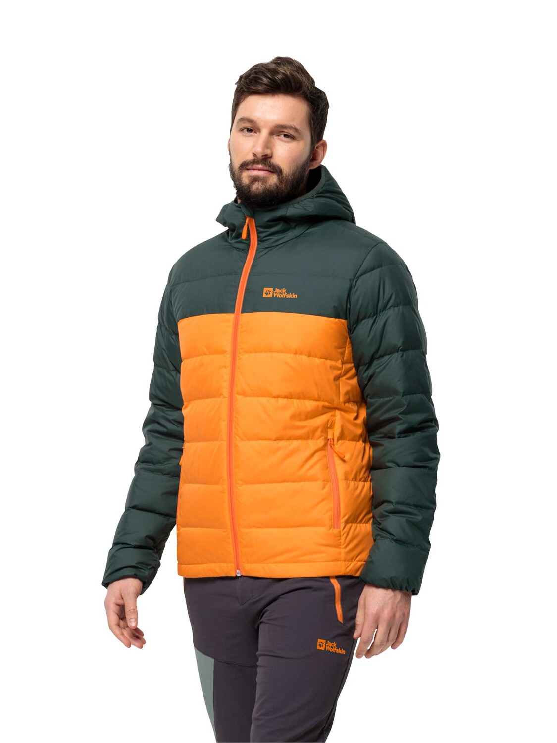 

Куртка Jack Wolfskin ATHER DOWN HOODY M, зеленый