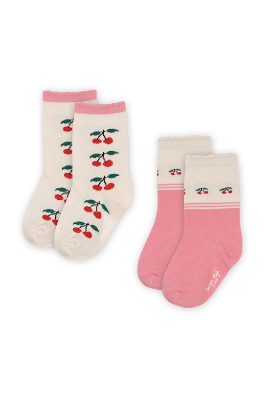 

Детские носки 2 пары ЖАККАРД SOCKS 2 шт Konges Sløjd, розовый