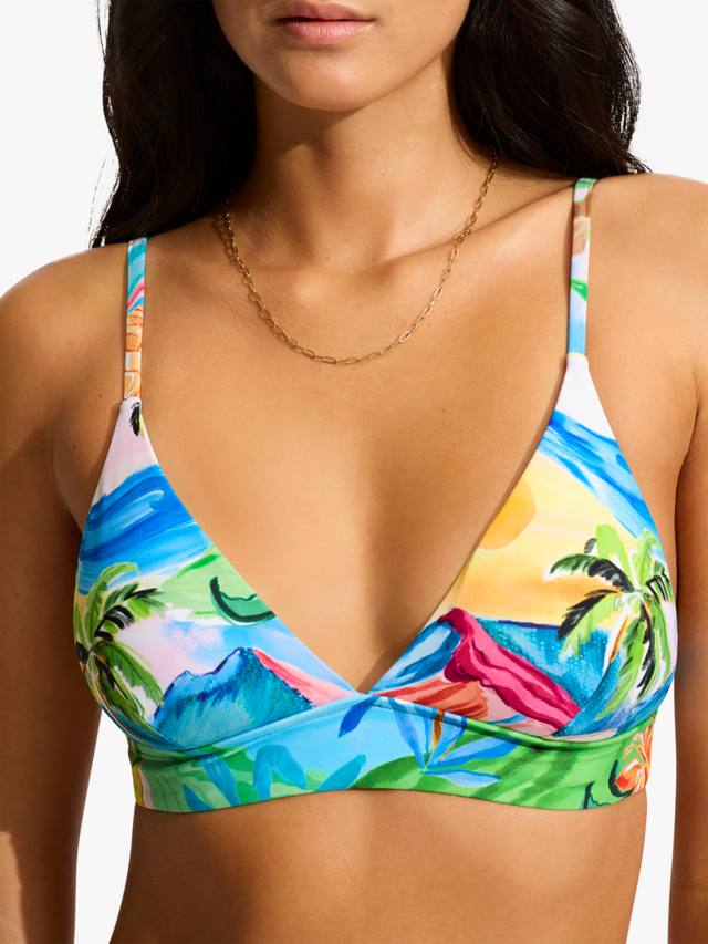 

Топ бикини в стиле Южных морей Seafolly, Turquoise