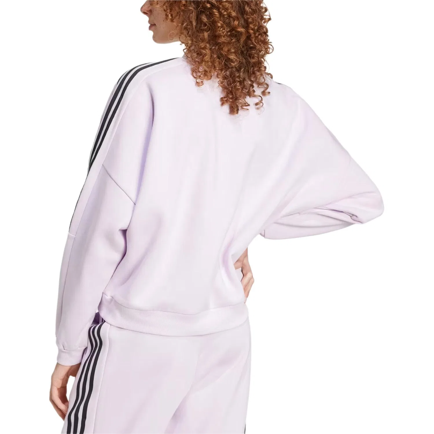 Свитшот женский с вырезом Adidas Ice Lavender — фото 3