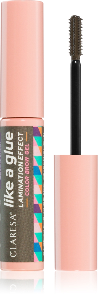 

Эффект ламинирования с помощью клея, стойкий гель для бровей Claresa, atspalvis 01 taupe 8 гр