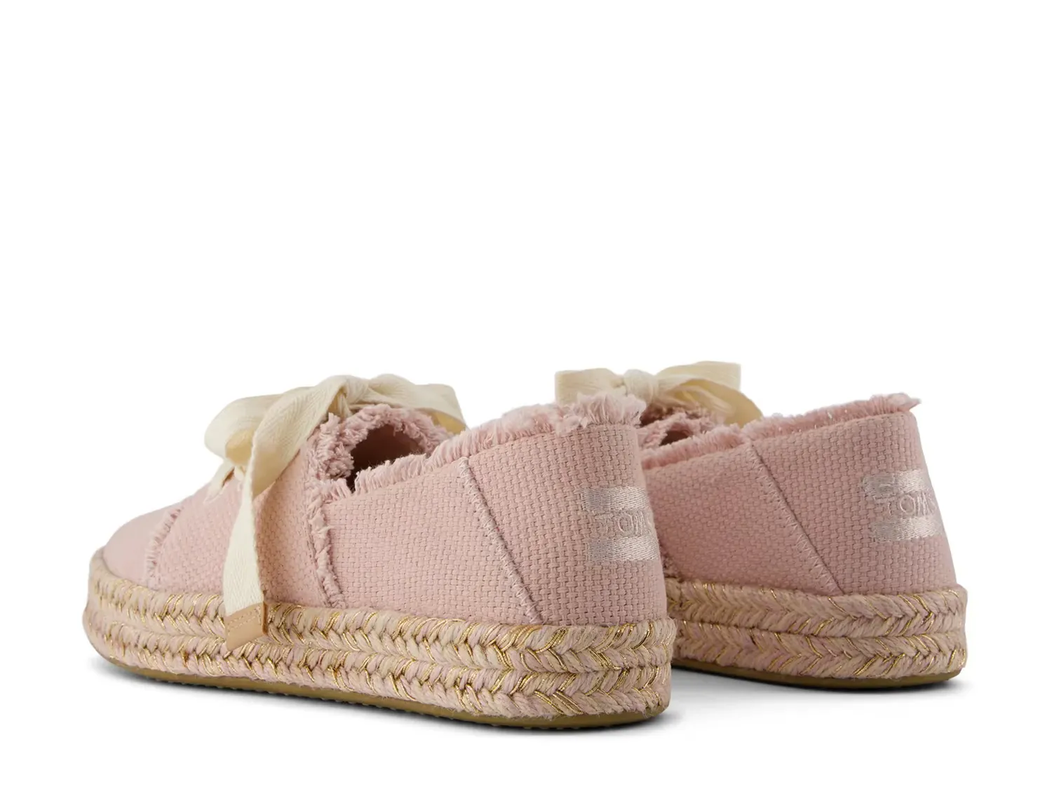Carolina Lace Up Platform Эспадрильи Sneaker - женские Toms, Pink/Gold — фото 3