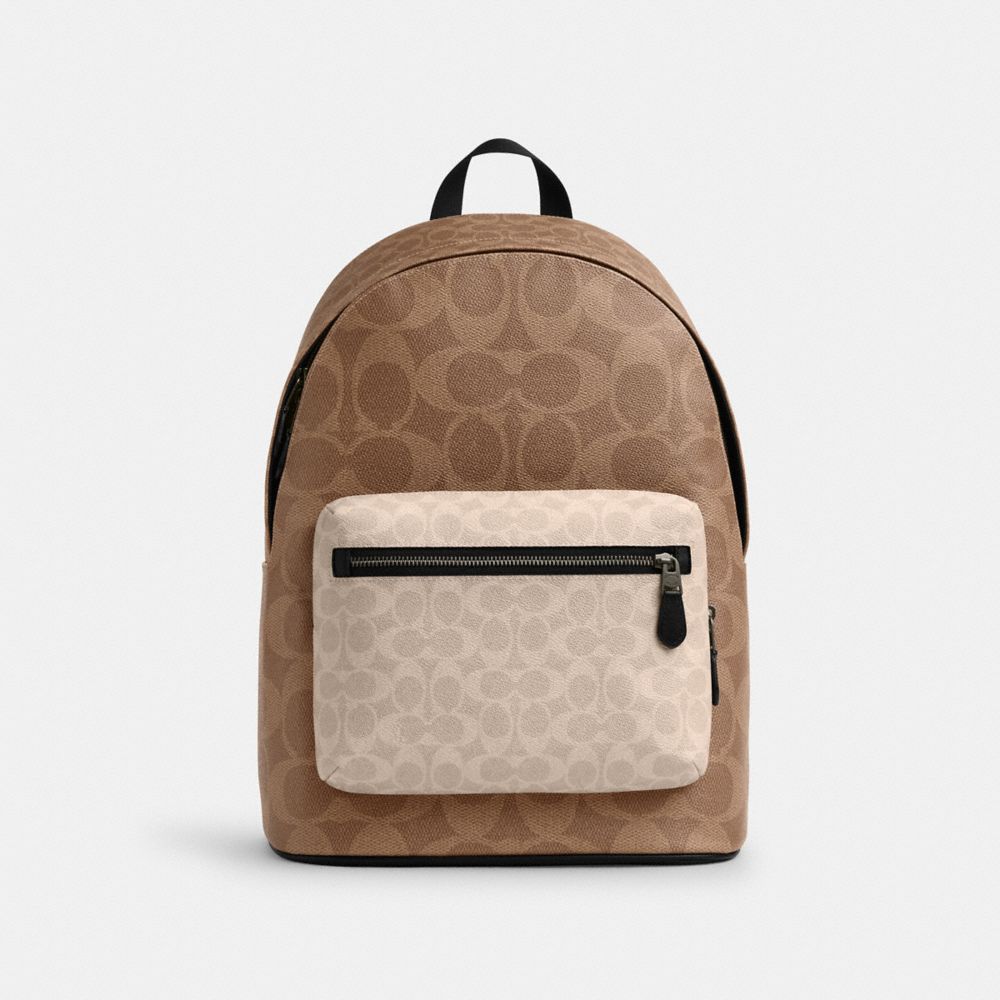 

Рюкзак Coach West Backpack, цвет Qb/Sand/Tan