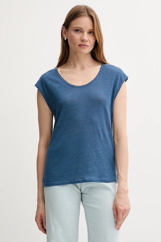 

Льняная футболка United Colors Of Benetton, синий
