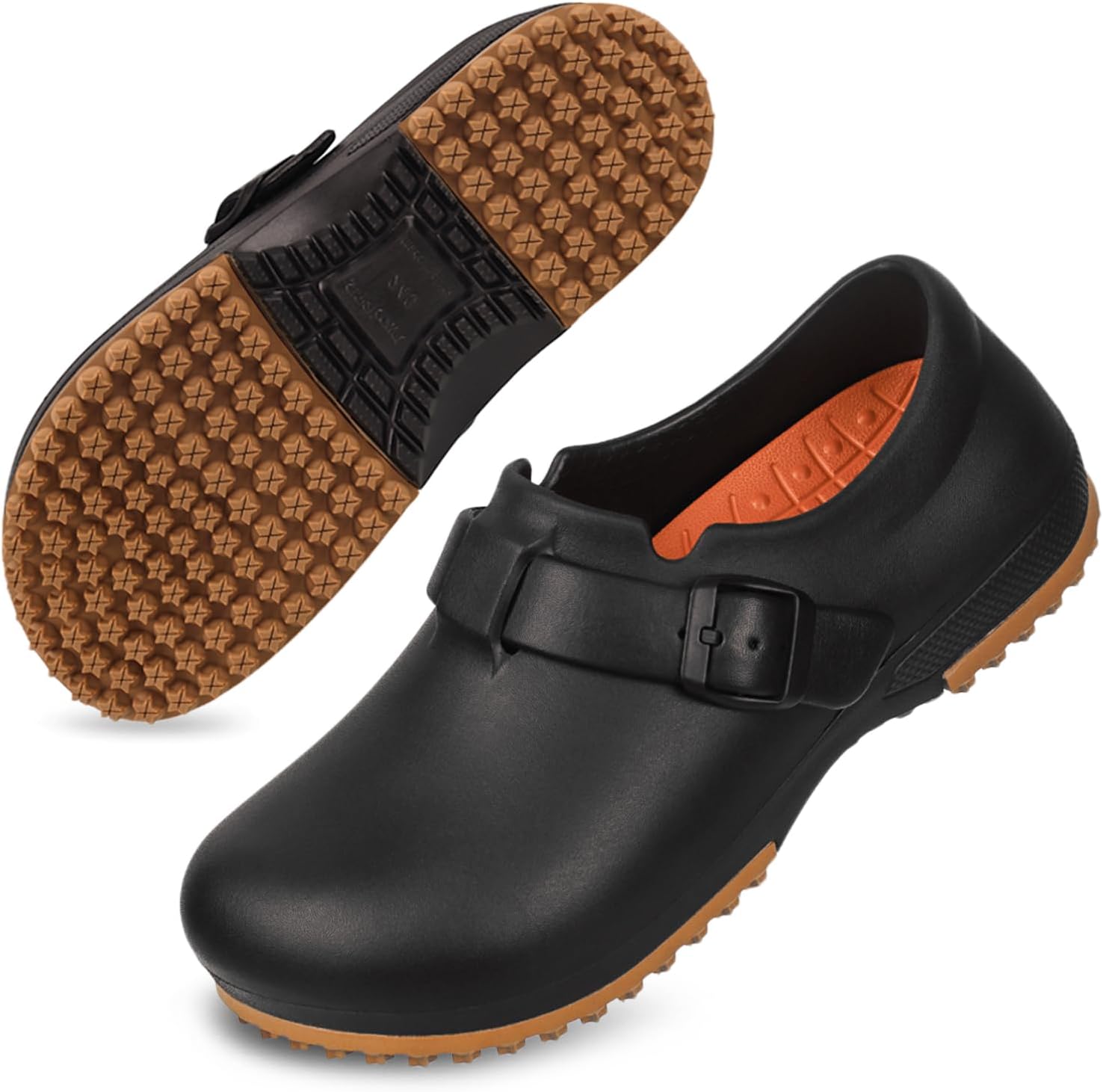 

Унисекс сабо для взрослых, противоскользящая рабочая обувь с ортопедическими стельками для работы в сфере общественного питания, садоводства или ухода за пациентами Supercomet, черный