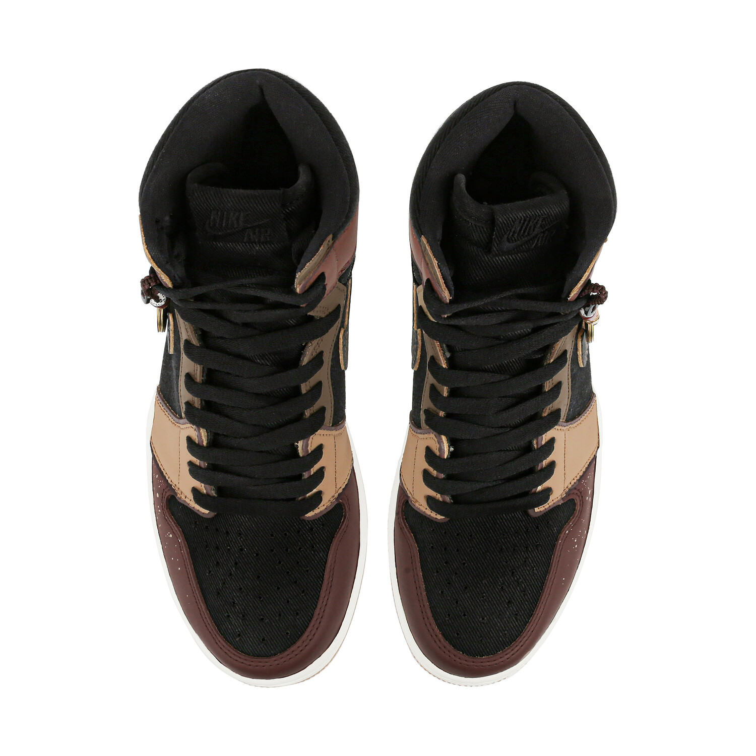 Кроссовки Air JORDAN 1 Vintage Basketball Shoes Unisex High-Top Black/Brown — фото 3
