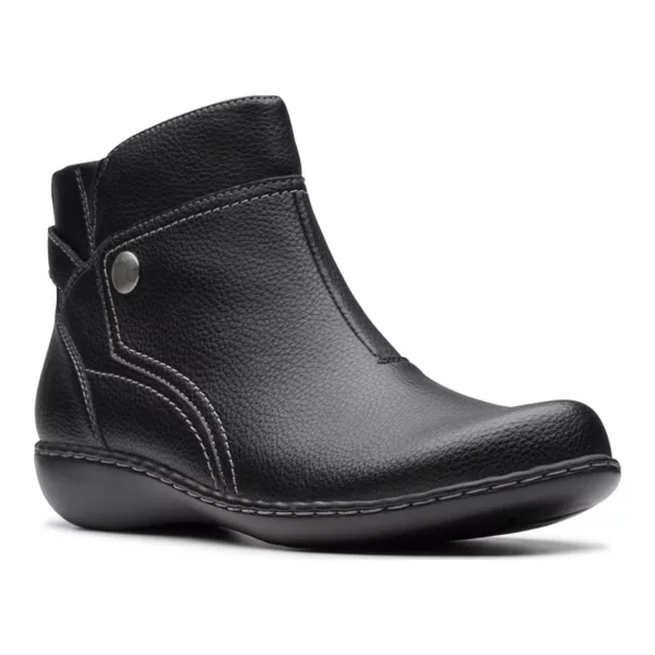 Женские кожаные ботильоны Ashland Mabel Clarks, цвет black tumbled
