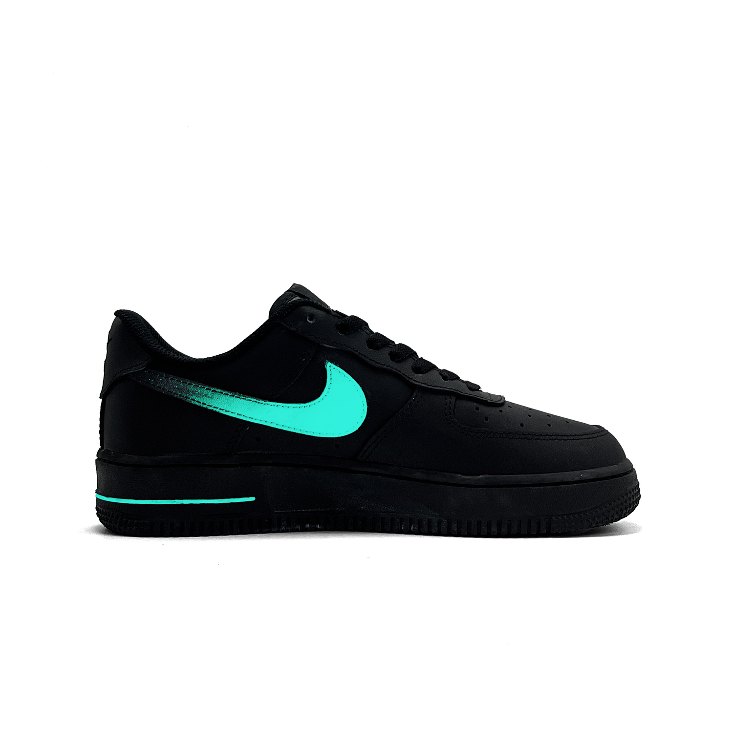 Air Force 1 Green Quiet устойчивые к истиранию низкие скейтборд кроссовки Unisex Nike, черный — фото 3