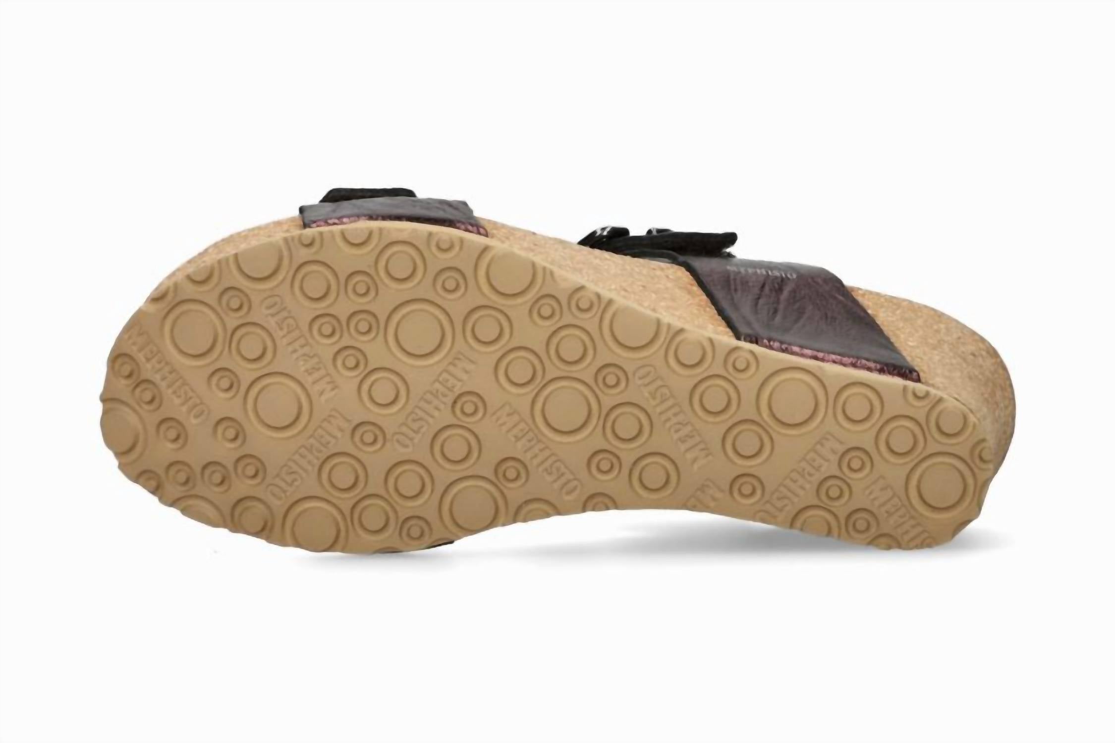 Women's Lissandra Lightweight Walking Wedge Sandal In Chianti MEPHISTO, Chianti — фото 4