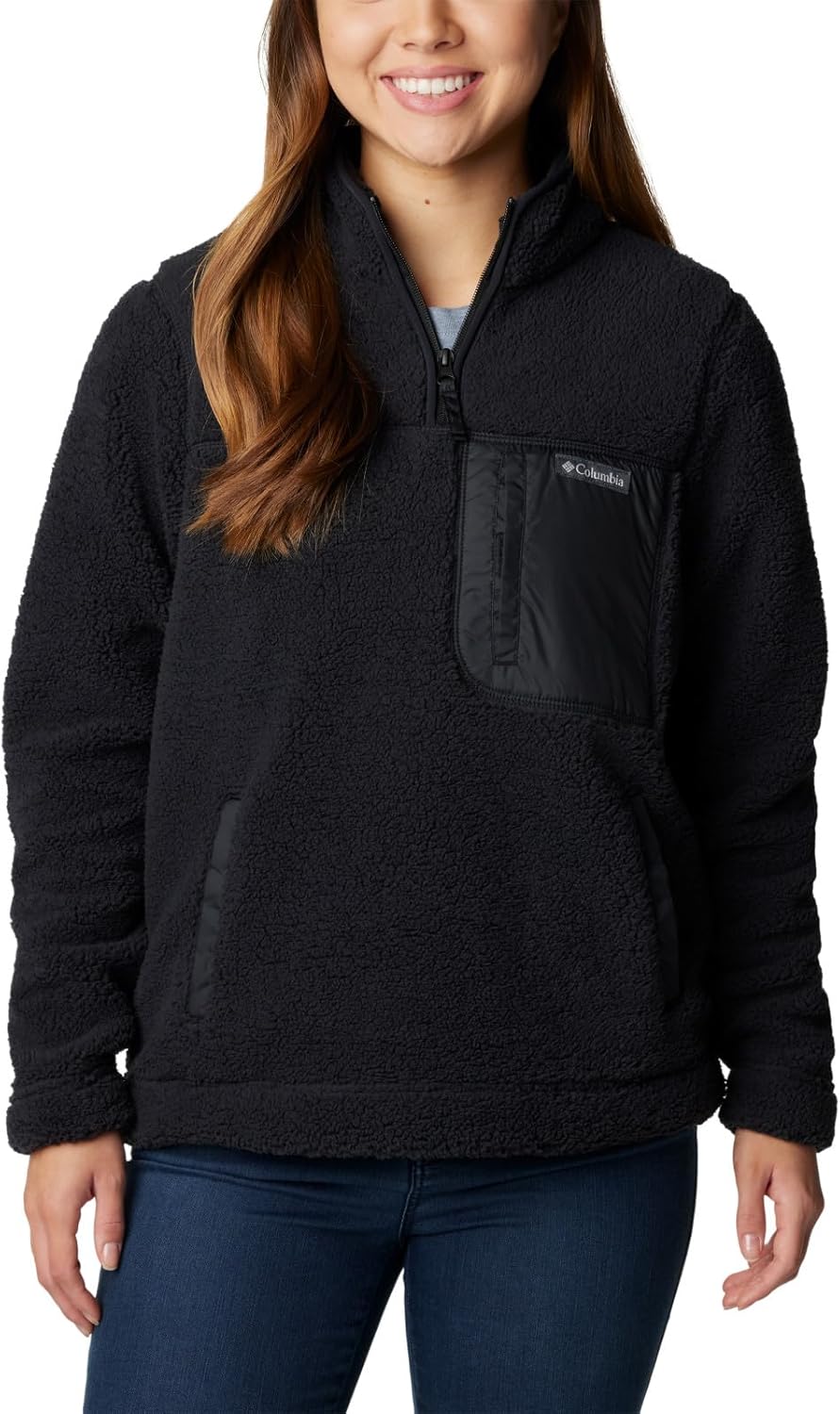 

Женский свитер Columbia West Bend с застежкой-молнией 1/4, Black/Black