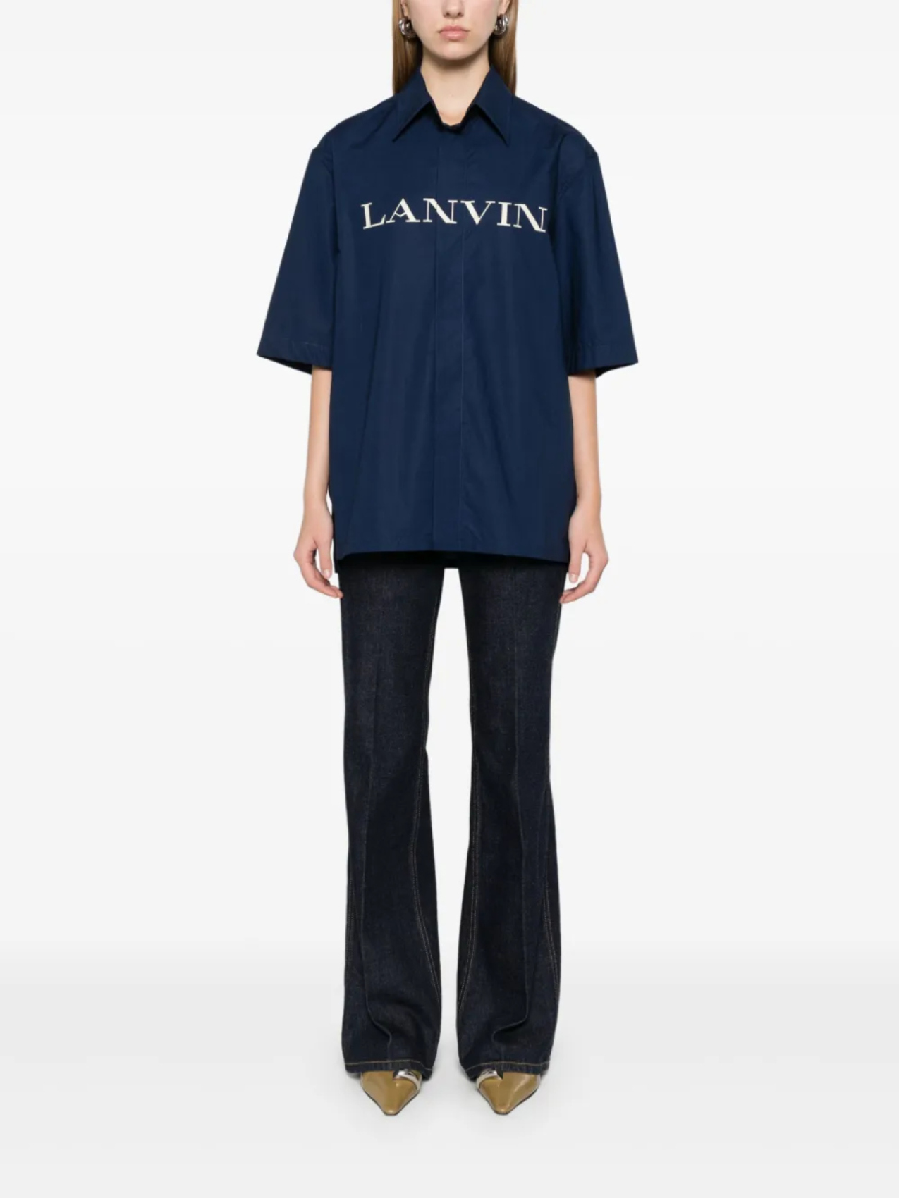 Lanvin расклешенные джинсы, синий — фото 2