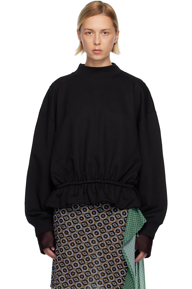 

Толстовка с оборками Dries Van Noten, черный