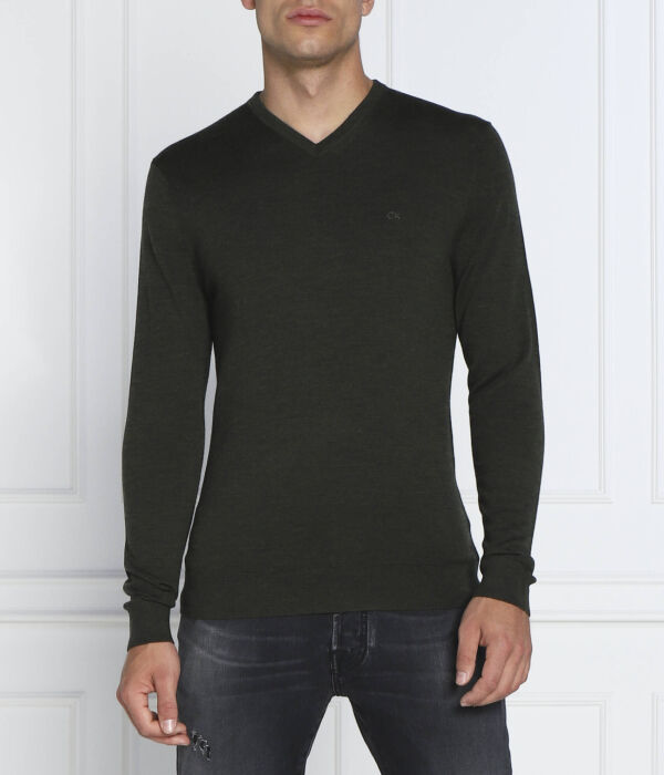 

Свитер шерстяной Calvin Klein Superior Slim Fit, зеленый