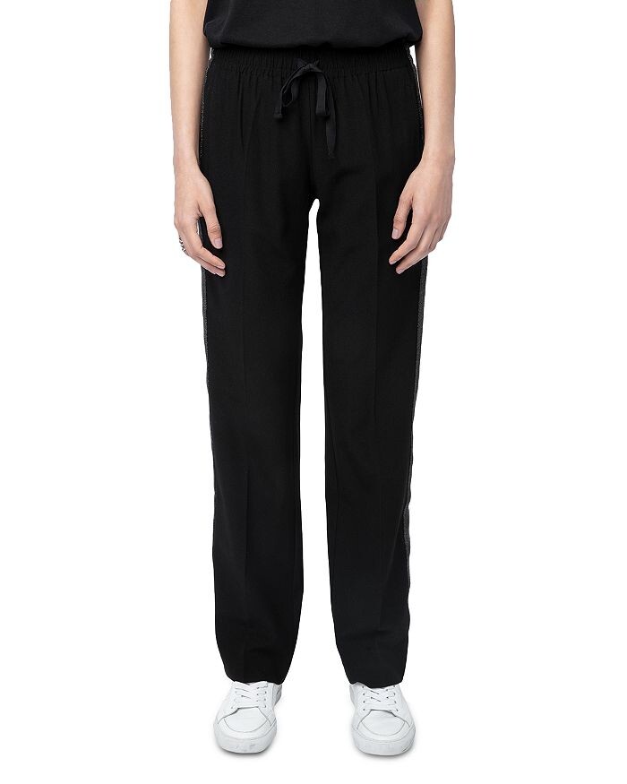 

Креповые брюки с завязками Zadig & Voltaire Pomy, черный