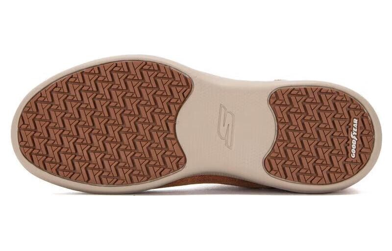 Женские ботинки Skechers низкие с мехом, коричневый — фото 4
