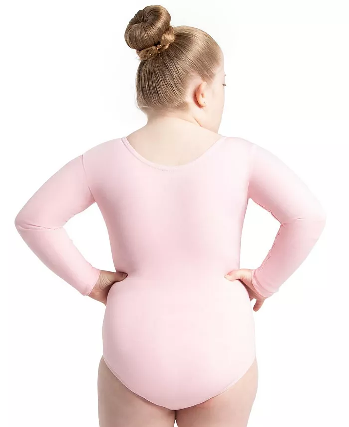 Детский длинный купальник с длинными рукавами - для девочек Capezio, розовый — фото 3