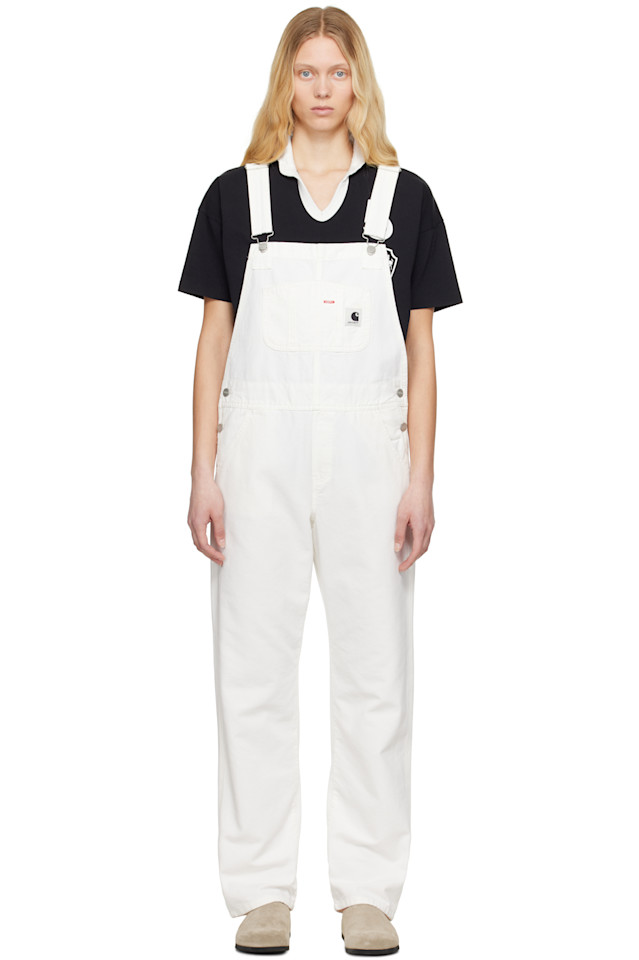 

Биб комбинезон прямой Carhartt Work In Progress, цвет wax (rinsed)