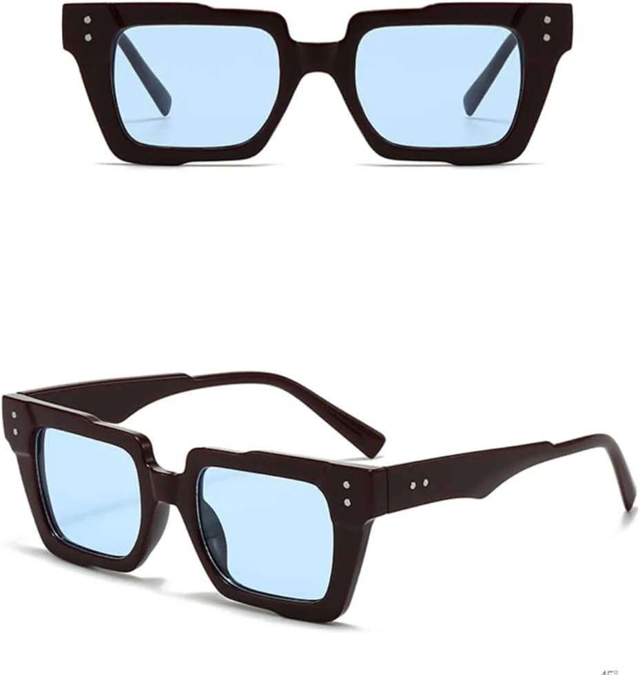 

Ретро-солнцезащитные очки «кошачий глаз» для женщин с прозрачными линзами цвета океана, модные очки для мужчин с заклепками в стиле панк VVTWSSW, Black Clear