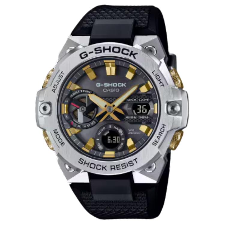 

CASIO Часы GST B400 Collection Solar Quartz Movement Resin Strap Watch Men's Watch Black Dial, Black Dial