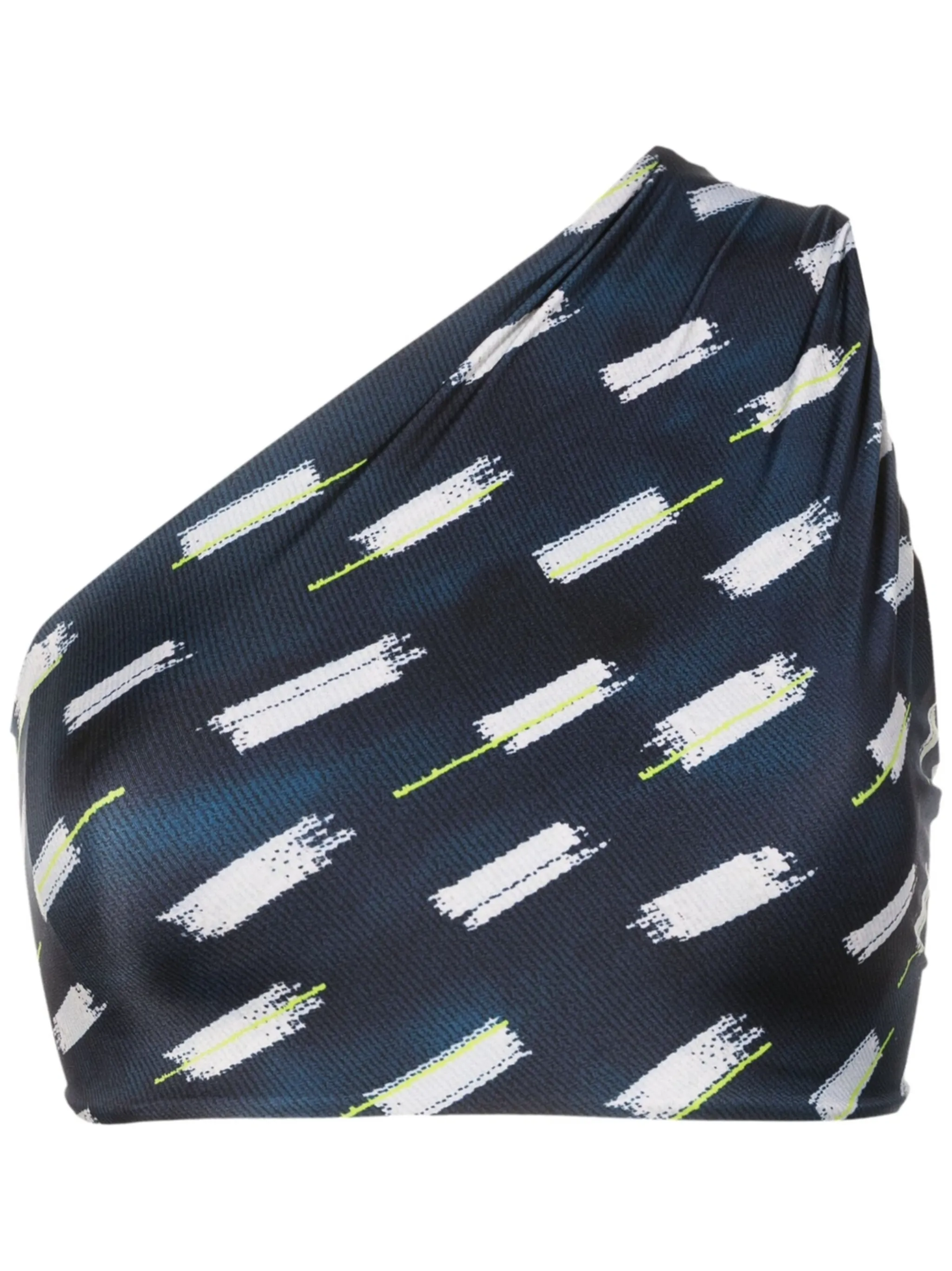 

Топ бикини на одно плечо с принтом Lenny Niemeyer, синий