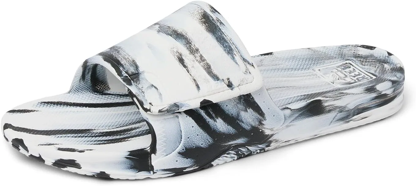 Сандалии REEF Men's Fanning Slide H20, Black And White Marble