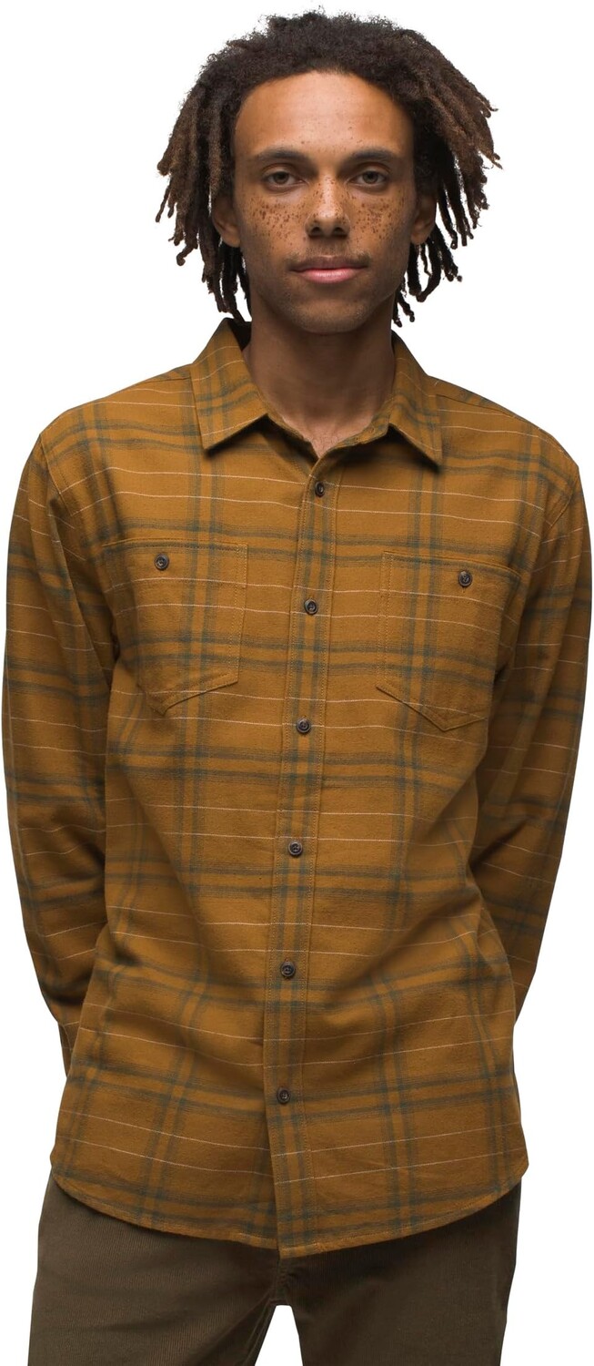 

Рубашка Prana Dolberg Flannel Shirt Slim Fit, цвет Antique Bronze