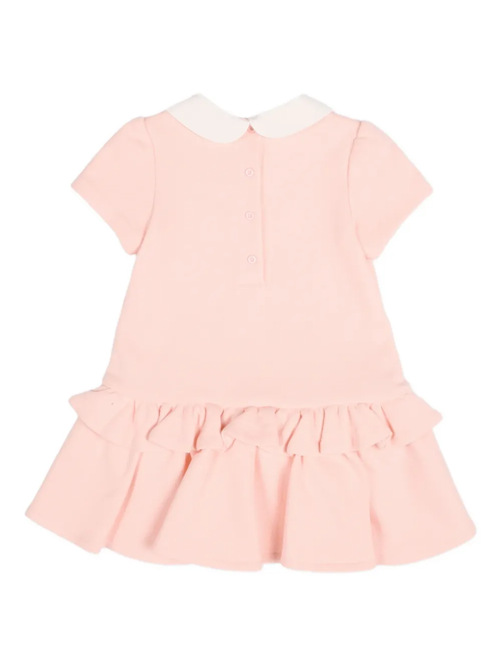 Платье с оборками и воротником Fendi Kids, розовый — фото 2