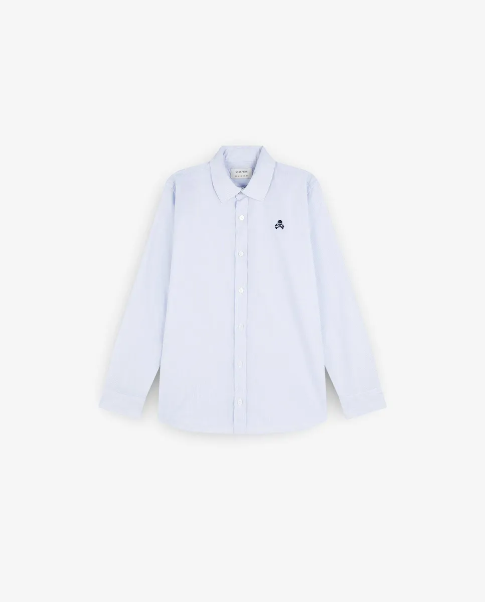 

Хлопчатобумажная рубашка для мальчиков с вышитым черепом Scalpers, многоцветный