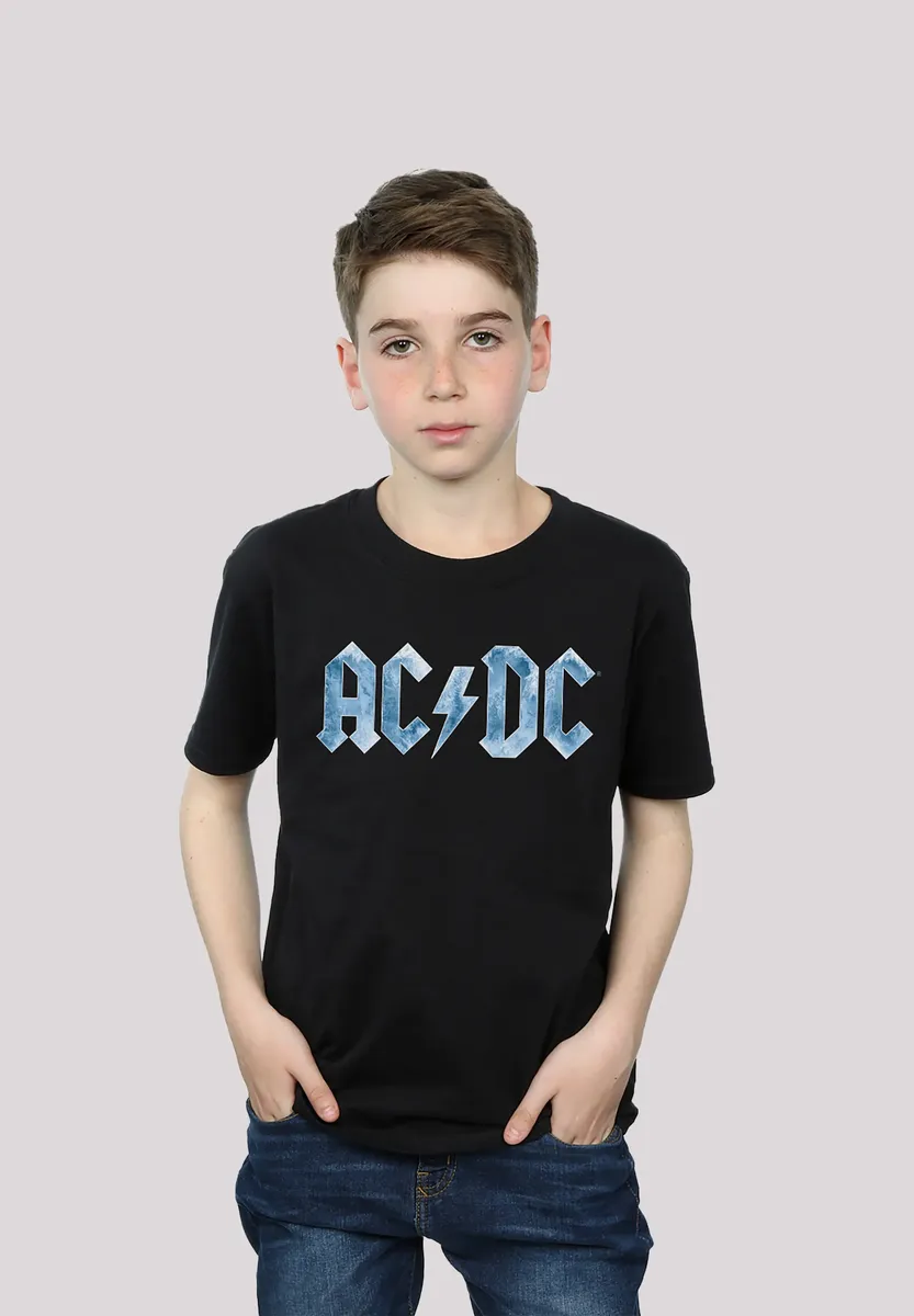 

Футболка F4NT4STIC "ACDC Blue Ice Logo для детей и мужчин", принт, черный