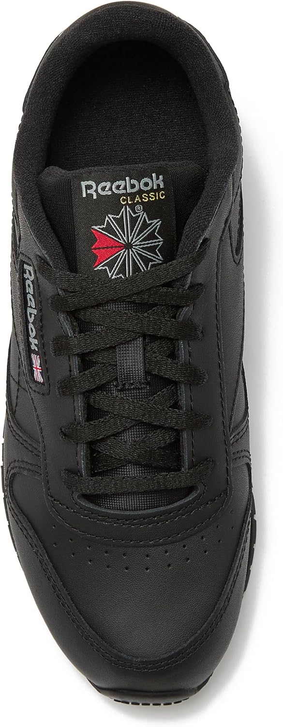 Кроссовки Reebok Classic Leather для детей и подростков, унисекс, для девочек и мальчиков, малышей, детей младшего или старшего возраста, черный — фото 4