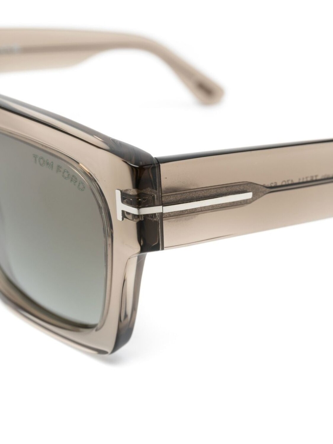 TOM FORD Eyewear солнцезащитные очки в прозрачной квадратной оправе, серый — фото 3