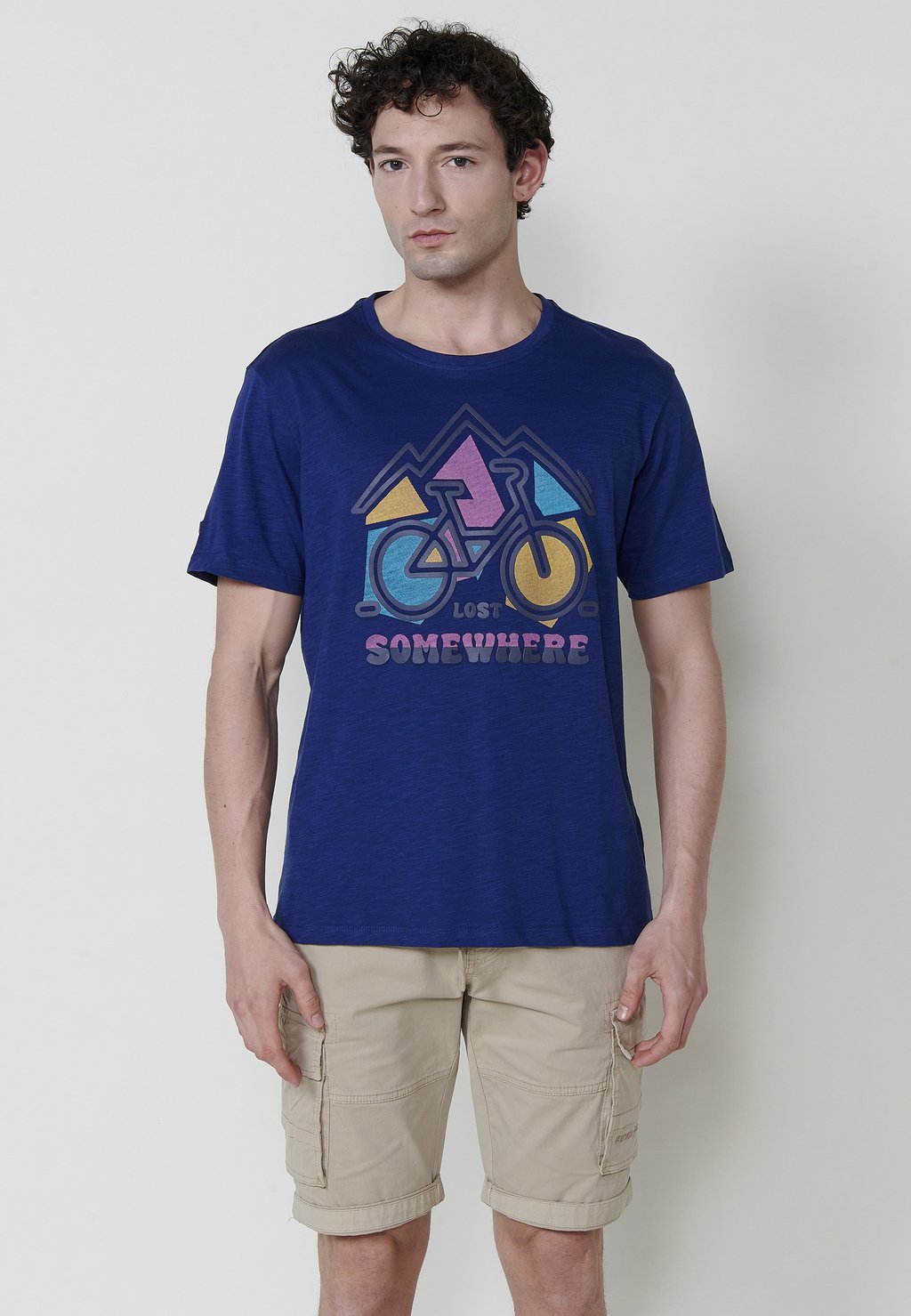 

Футболка с принтом SHORT-SLEEVED Koroshi, синий