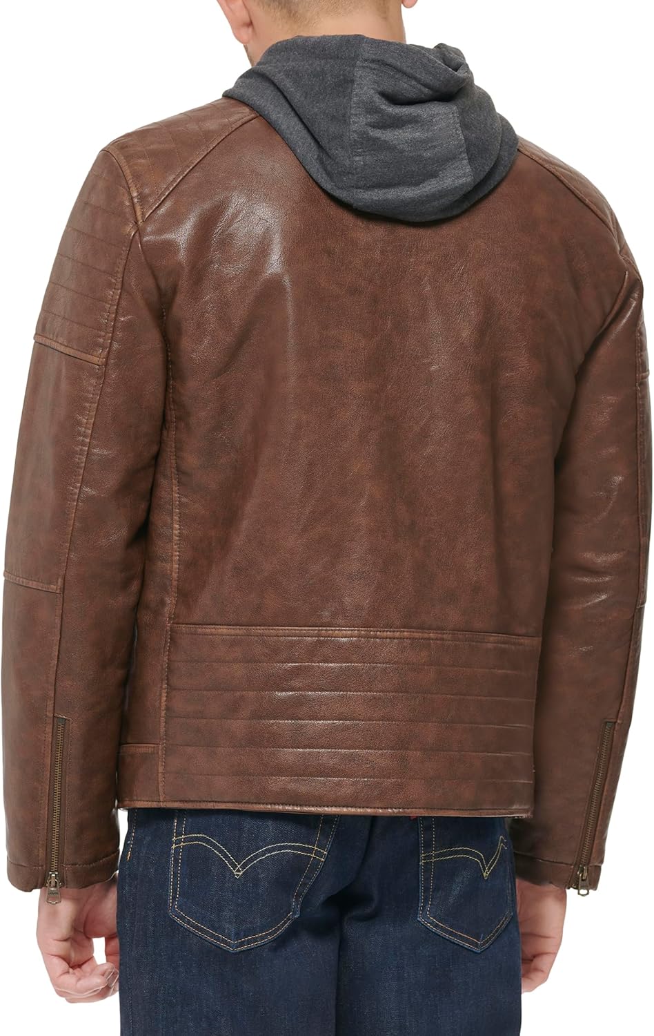 Мужская гоночная куртка Levi's из искусственной кожи, Saddle Modern Hooded — фото 3