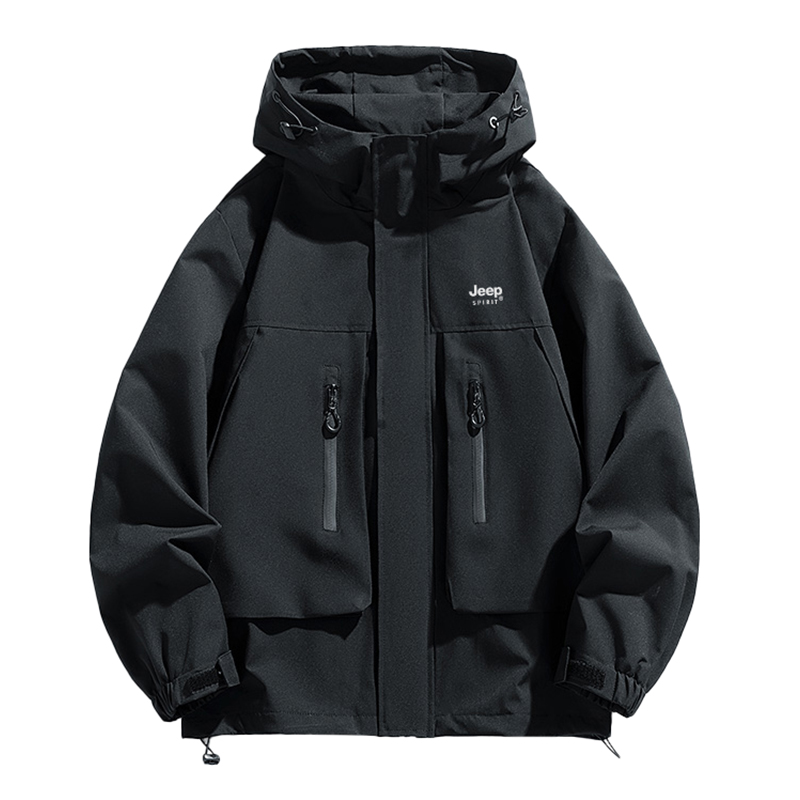 

JEEP SPIRIT Ветровка унисекс с защитой от ультрафиолета дышащая износостойкая, Black