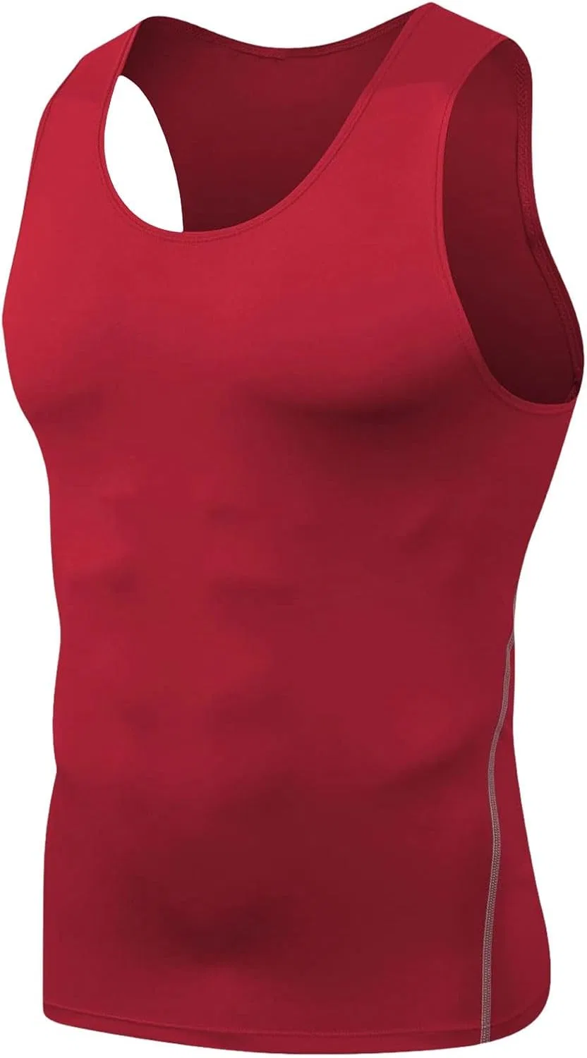 Мужская компрессионная майка без рукавов Generic, Red
