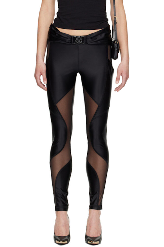 

Черные леггинсы с V-образной эмблемой Versace Jeans Couture