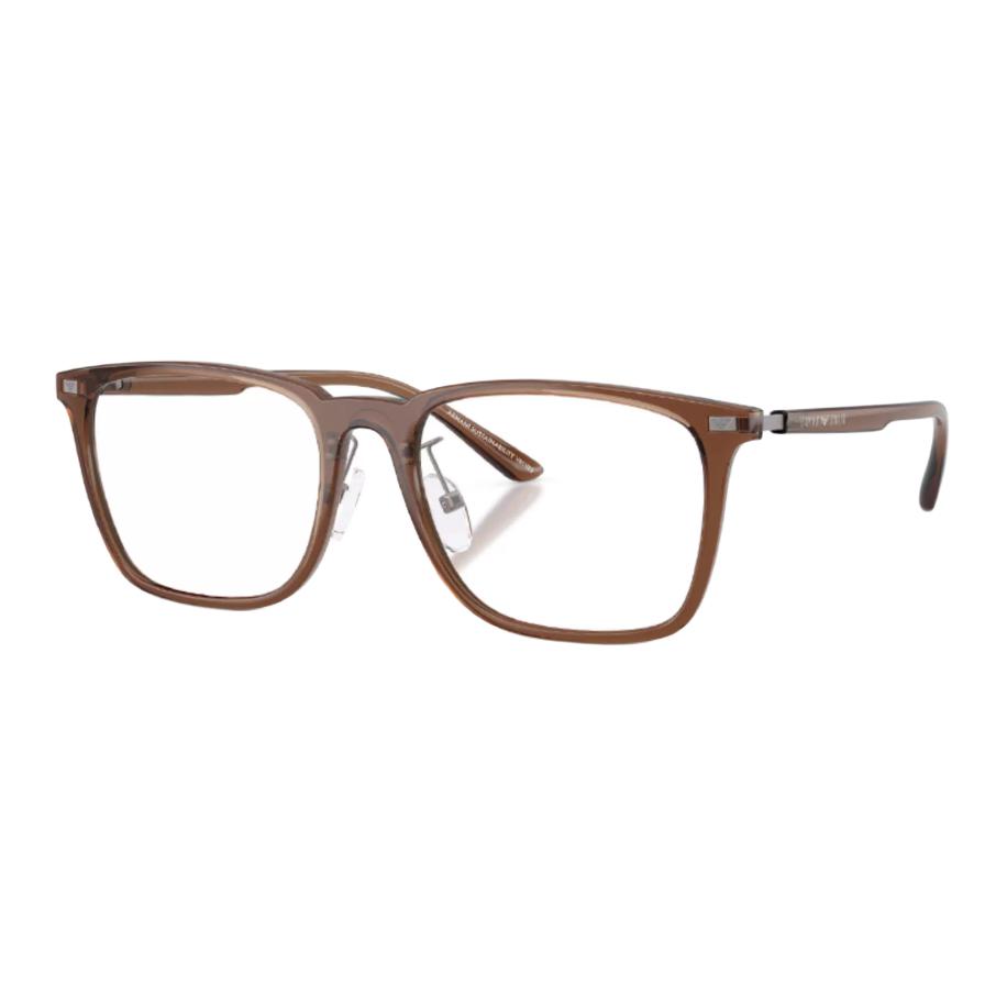 

EMPORIO ARMANI Оправы для очков Plate Frame Square Prescription, унисекс, прозрачный чайно-коричневый