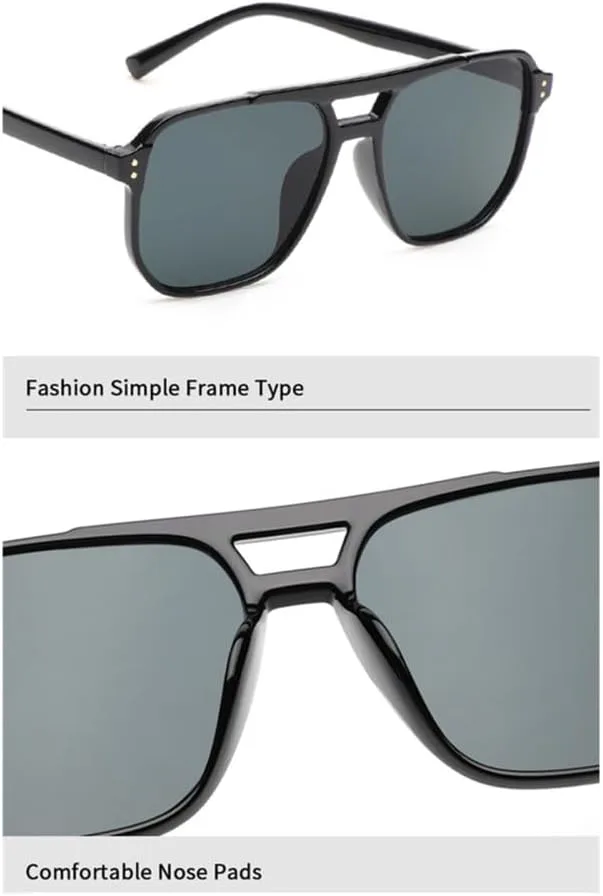 

Солнцезащитные очки в стиле ретро с двойной перемычкой для женщин, украшение для ногтей, солнцезащитные очки UV400 для мужчин LANGSER, Blue Orange Gradient