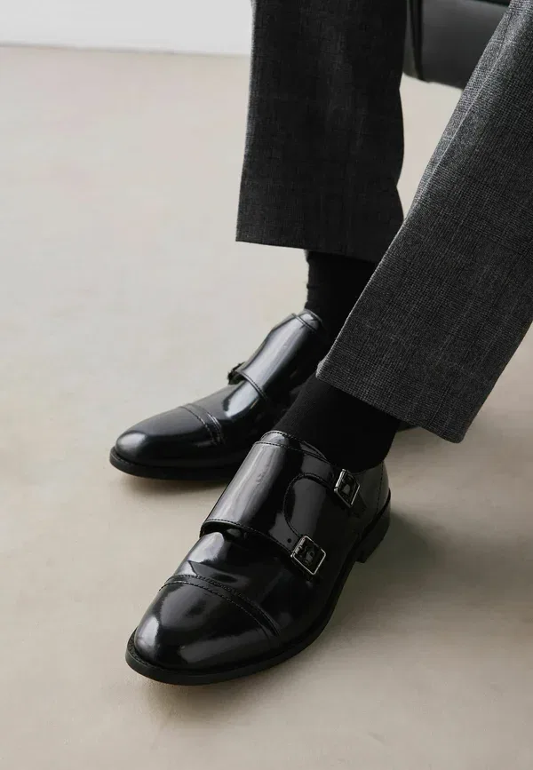 Туфли-монахи Regular fit hi shine double monk shoes, Next, черный