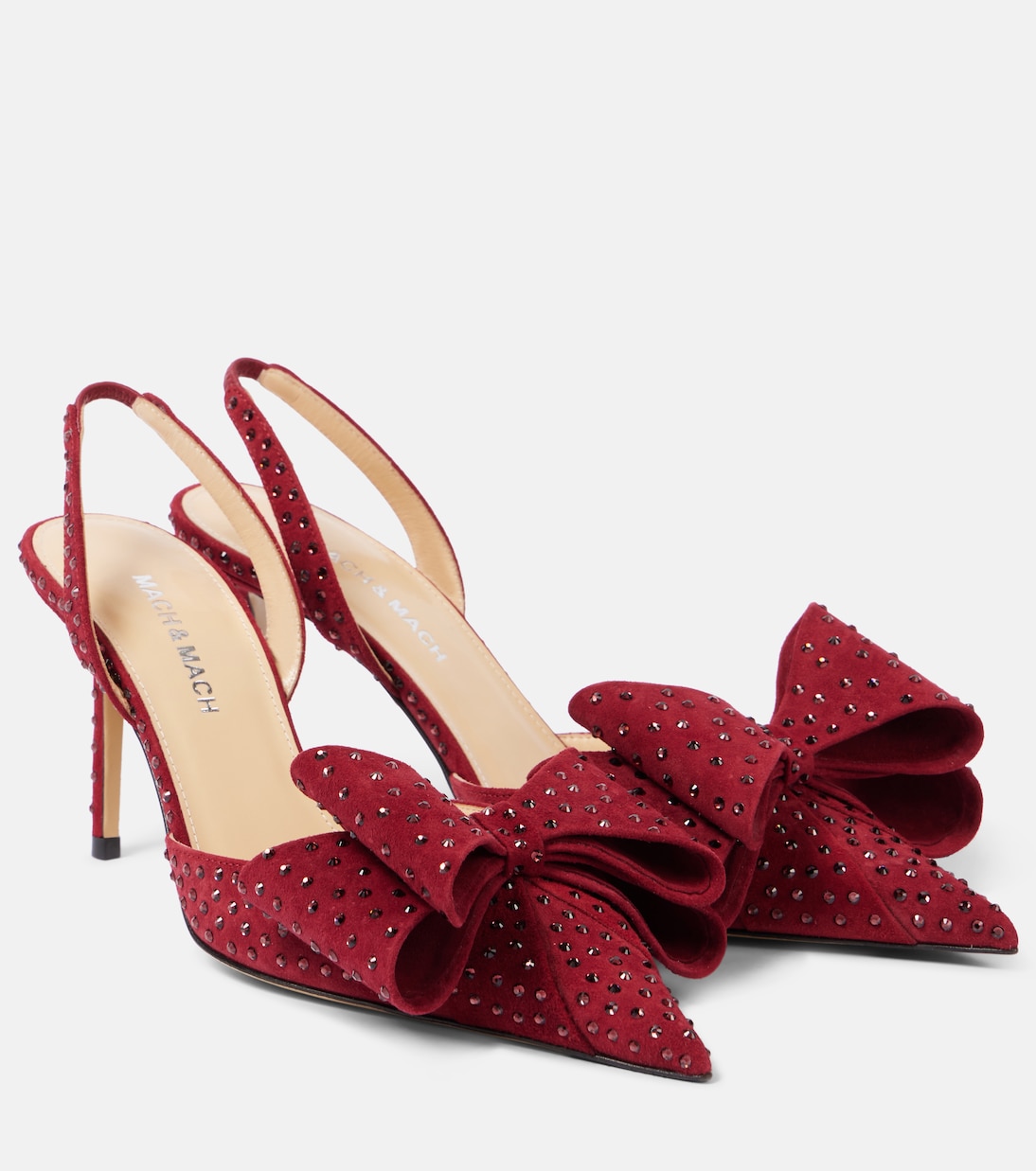 Замшевые туфли Le Cadeau 85 с пяткой на пятке Mach & Mach, Bordeaux