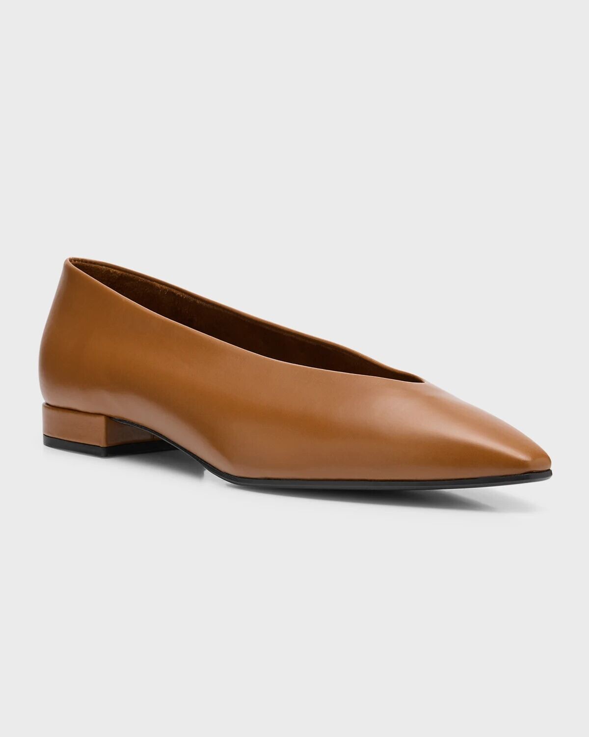 Балетки Rebecca из телячьей кожи Loro Piana, цвет Saddle Brown — фото 3