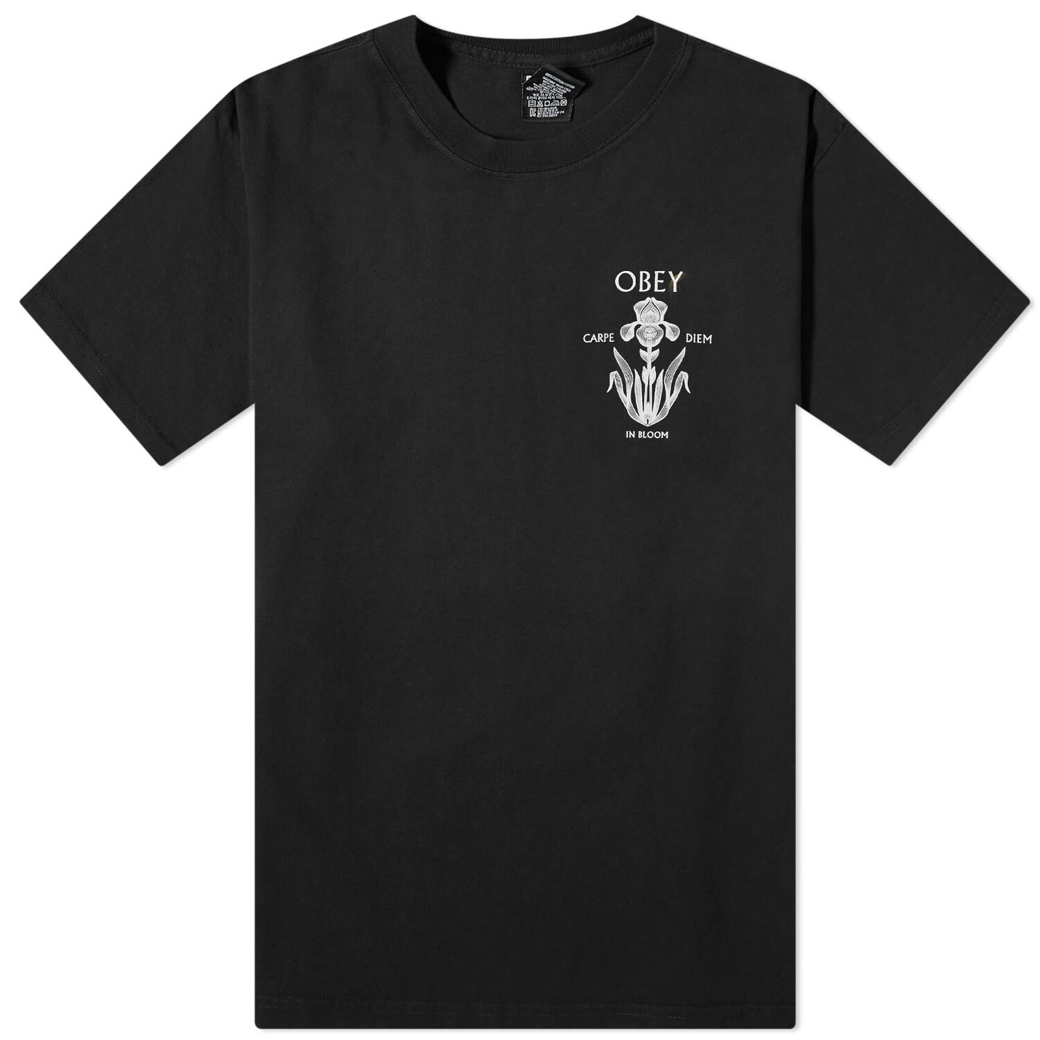 

Футболка Obey Iris In Bloom T-Shirt, черный