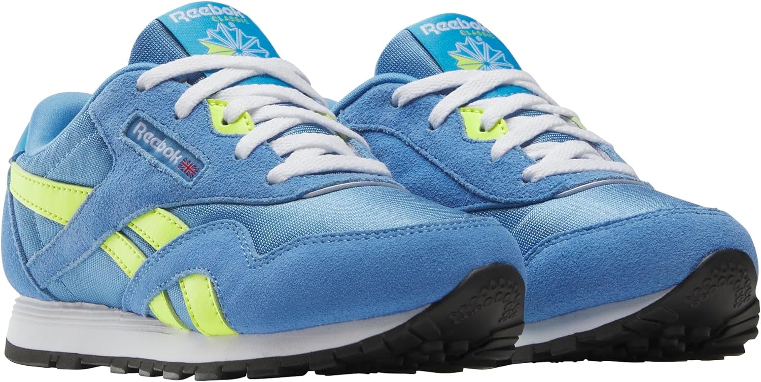 Кроссовки Reebok Classic Nylon (Little Kid), белый/синий — фото 2