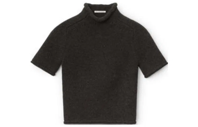 Футболка компактного трикотажа с трикотажной отделкой по краям Alexander Wang, Gray